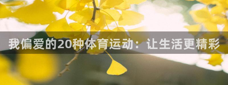 JJB竞技宝官方正版app集团简介：我偏爱的20种体